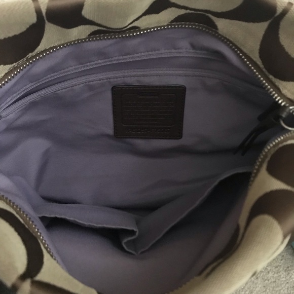 COACH Signature Khaki Crossbody Hobo Messenger Bag - Picture 5 of 5